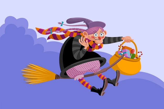 Hand drawn befana illustration