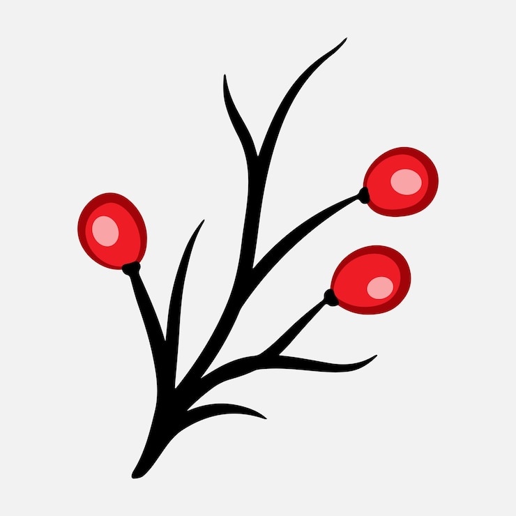 Vector hand drawn berry clip art
