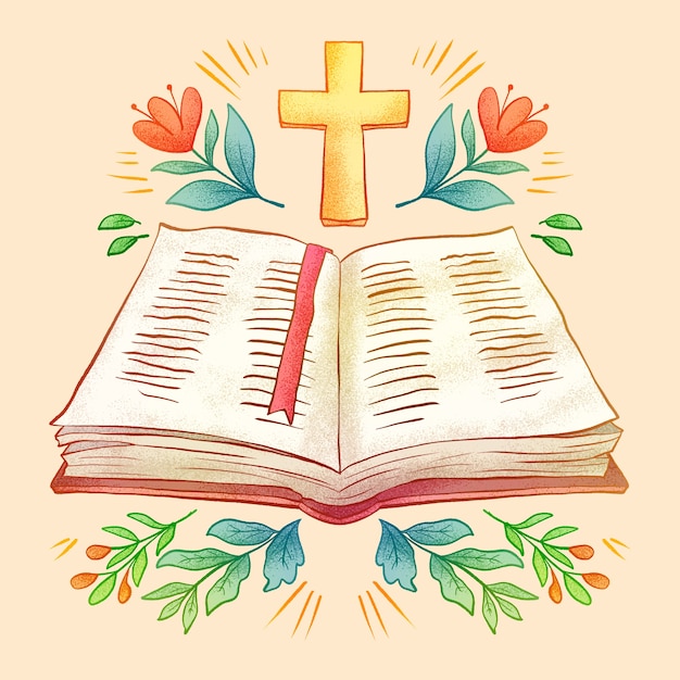 Vector hand drawn bible illustration