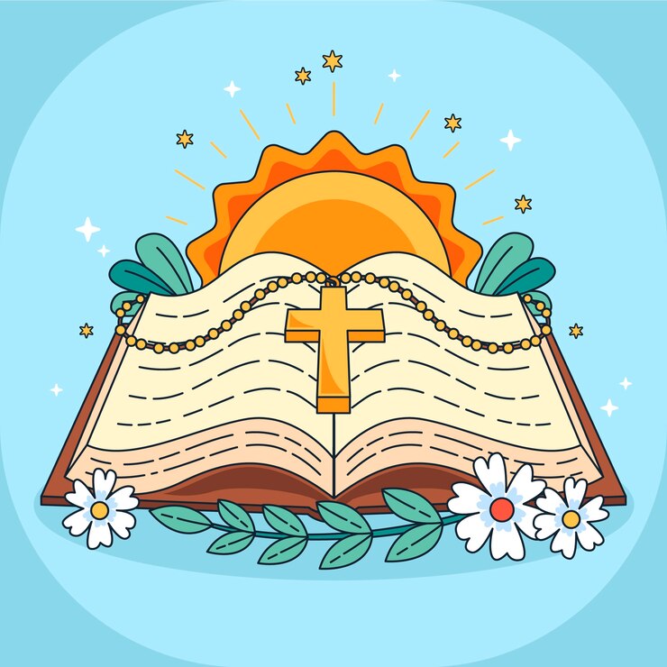Vector hand drawn bible illustration