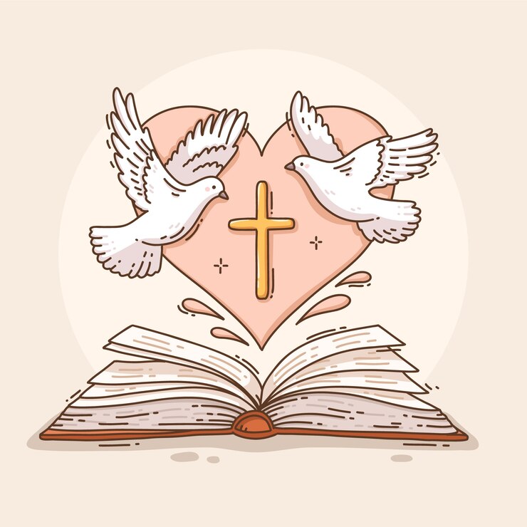 Vector hand drawn bible illustration