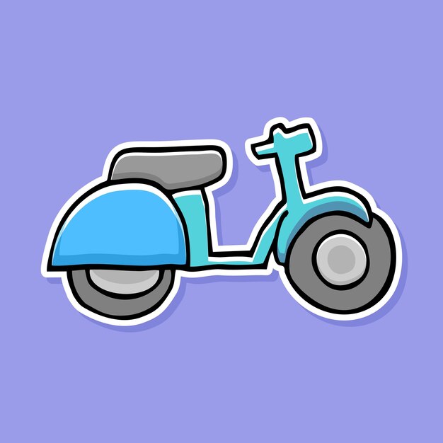 hand drawn bike cartoon design