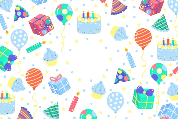 Hand drawn birthday background