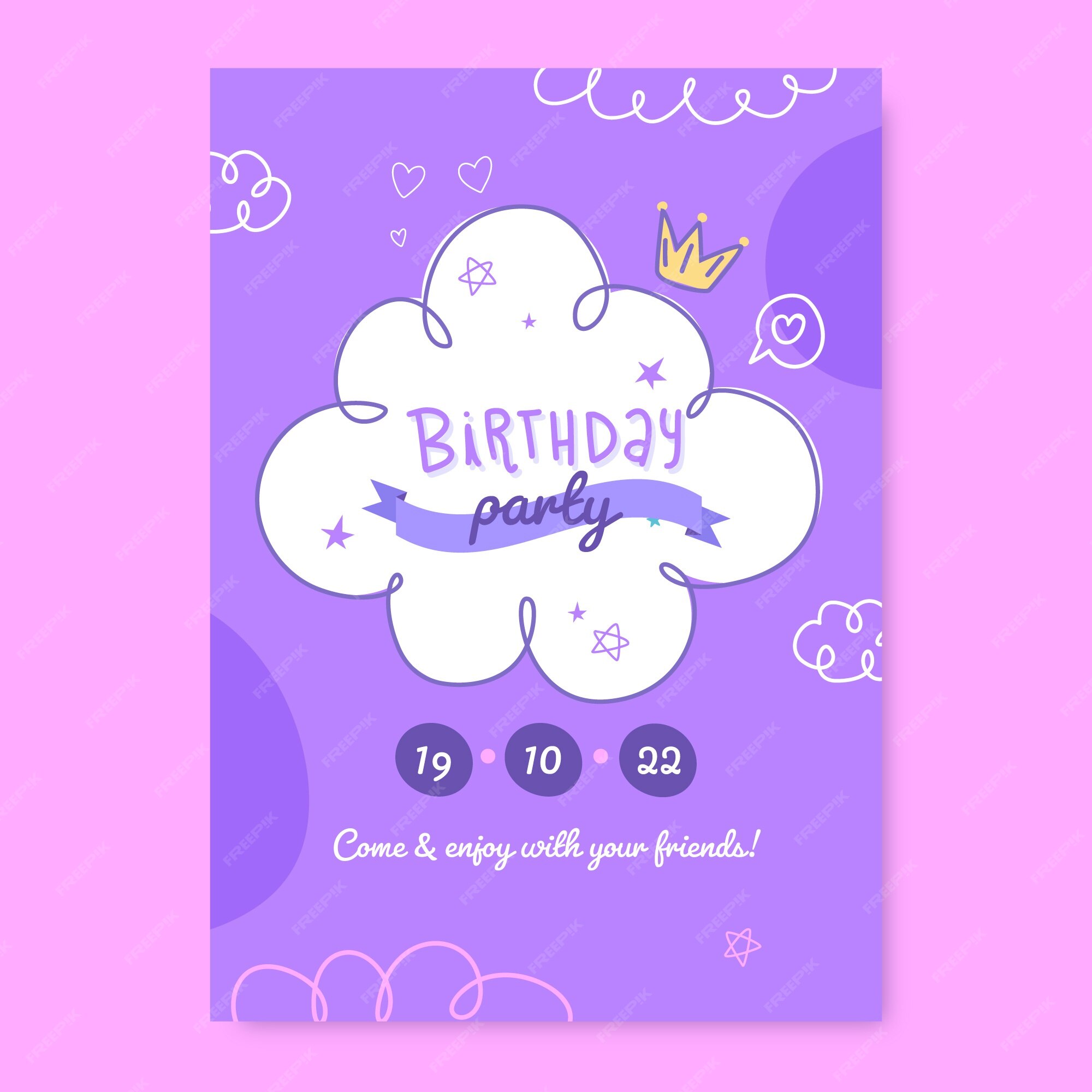 premium-vector-hand-drawn-birthday-party-flyer