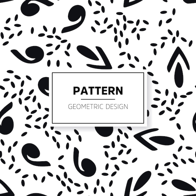 Hand drawn black and white pattern