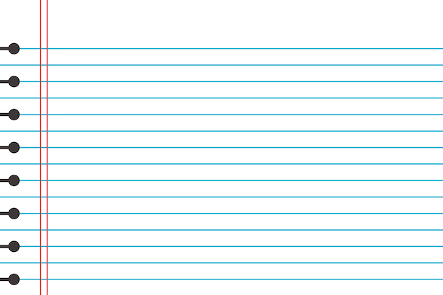 Vector hand drawn blue lined paper background