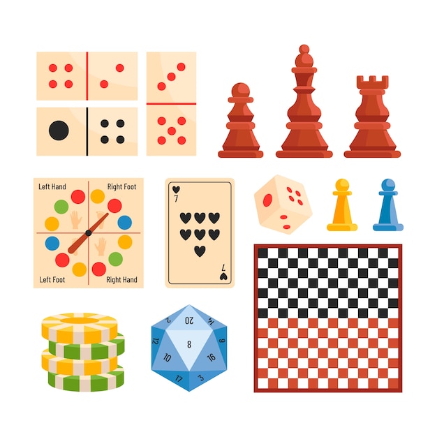 Vector hand drawn board games element