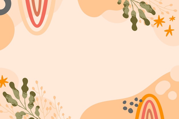 Vector hand drawn boho background