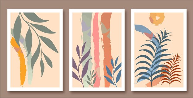 Hand drawn boho collection vector illustration