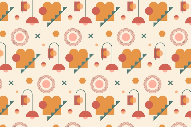 Vector hand drawn boho geometric pattern design