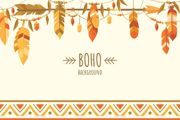 Vector hand drawn boho wallpaper