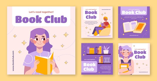 Hand drawn book club template