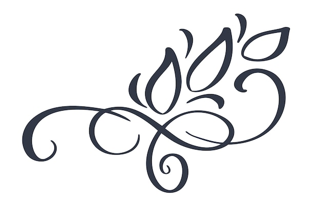 Vector hand drawn border flourish separator calligraphy designer elements vector vintage wedding