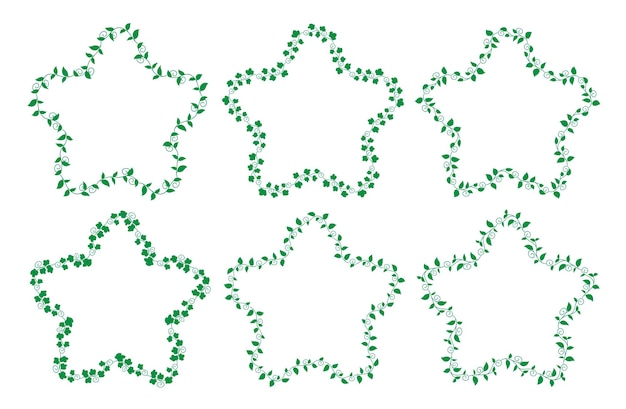 Insieme di elementi di bordi disegnati a mano collezione ornamento floreale di turbinio vector