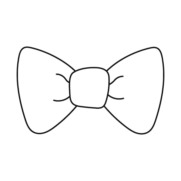 Vector hand drawn bow vector illustration