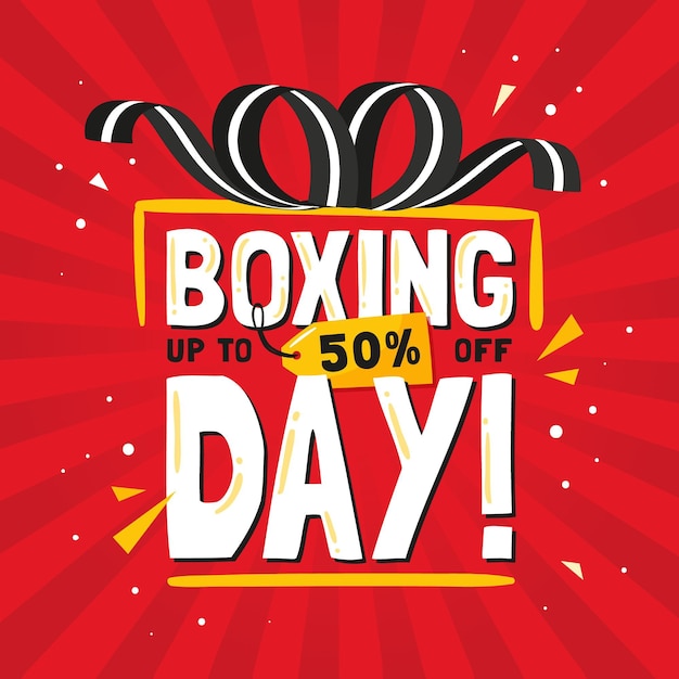 Hand drawn boxing day sale