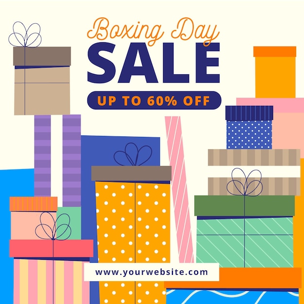 Hand drawn boxing day sale