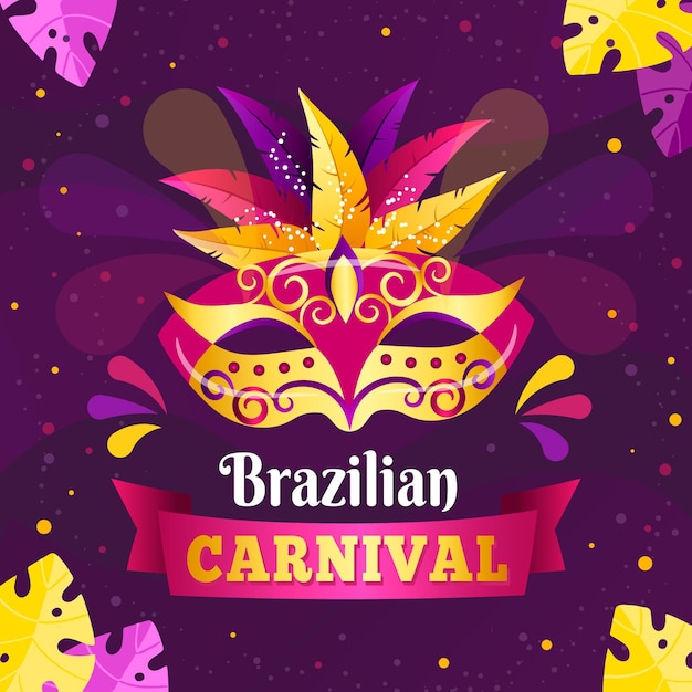 手描きのブラジルのカーニバルの概念