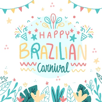 Carnevale brasiliano disegnato a mano