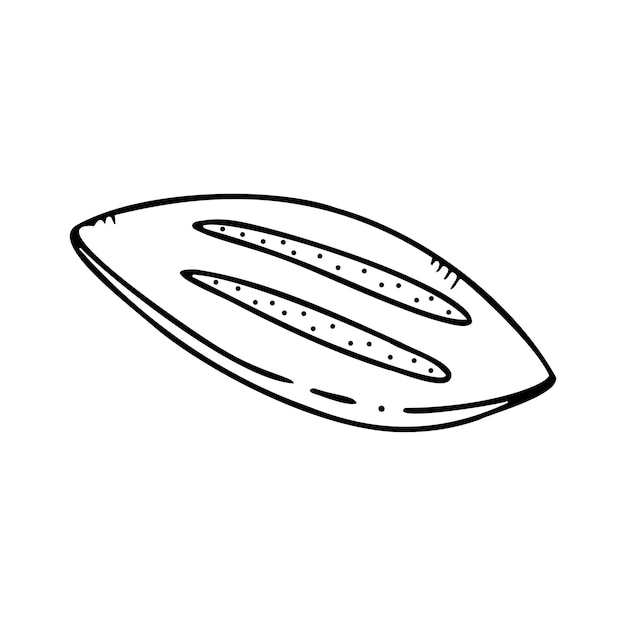 Hand drawn bread isolated on a white background