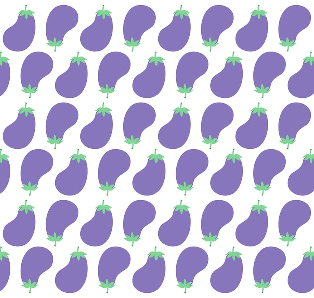 Hand drawn Brinjal seamless pattern. Hand drawn Vegetable background. Vegetable, textile fabric