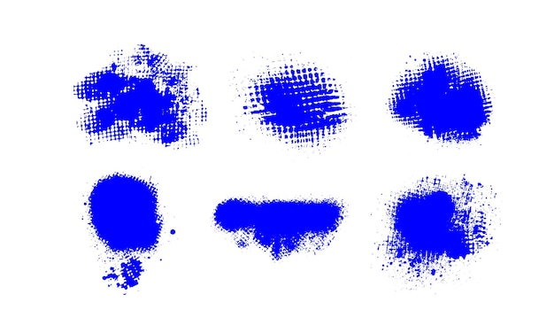 手描きのブラシストロークとペイントスプラッシュデザイン要素