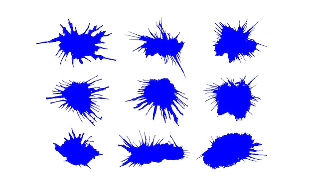 手描きのブラシストロークとペイントスプラッシュデザイン要素