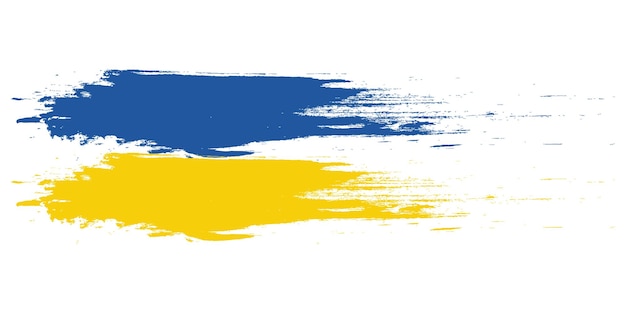 손으로 그린 브러쉬 ua 스트로크 플래그 우크라이나 국기 우크라이나 브러쉬 스트로크 그런 지 스타일