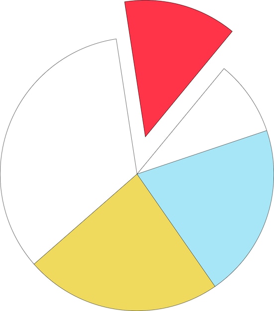Vector hand drawn business pie chart