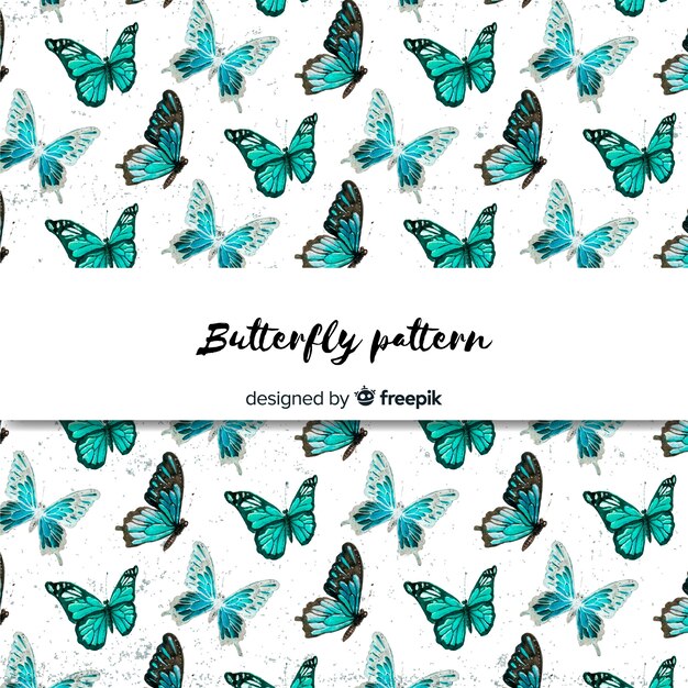 Vector hand drawn butterfly background