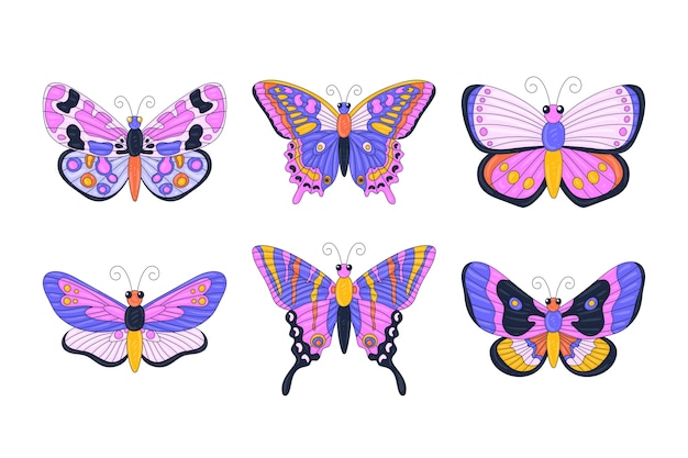 Vector hand drawn butterfly illustration