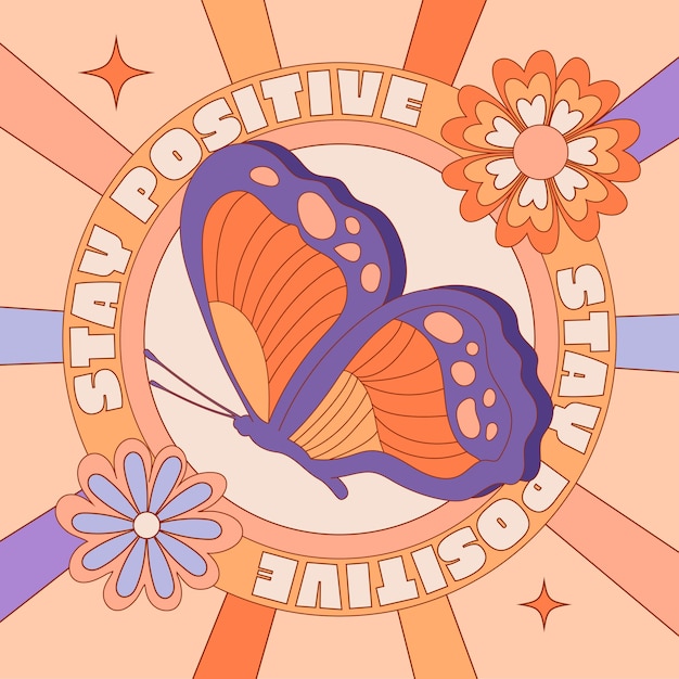 Vector hand drawn butterfly illustration