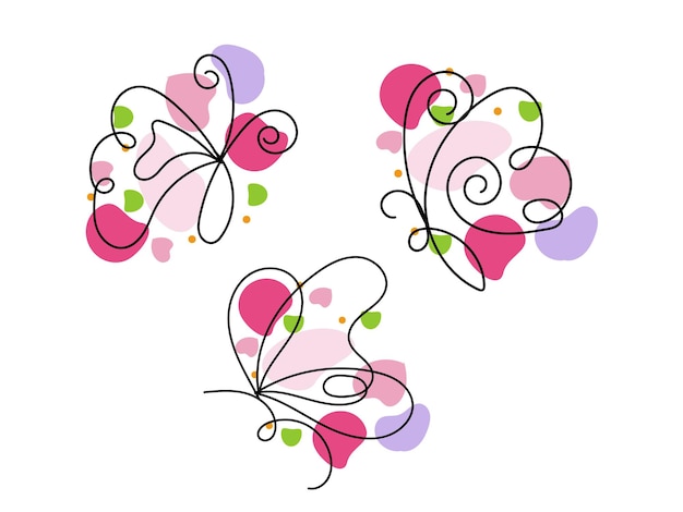 Vector hand drawn butterfly illustration