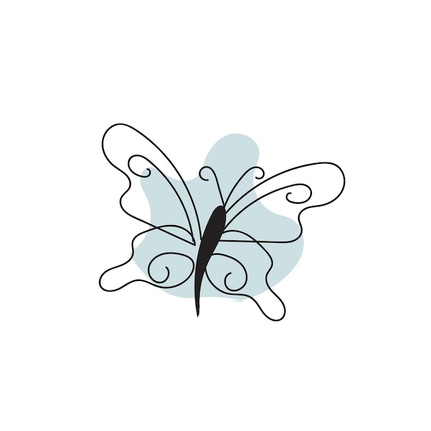 Hand drawn butterfly outline pack