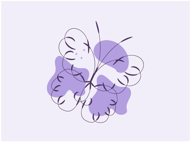 Vector hand drawn butterfly outline pack