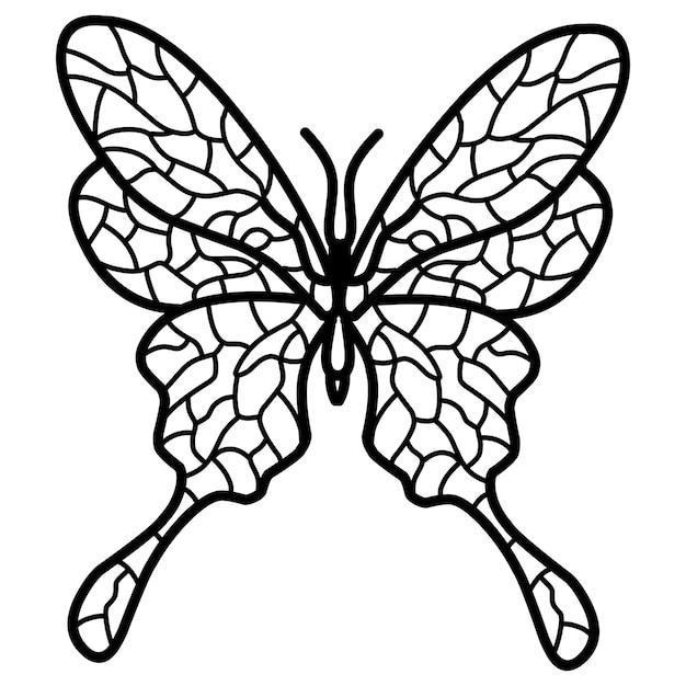 Premium Vector | Hand drawn butterfly tribal tattoo pattern