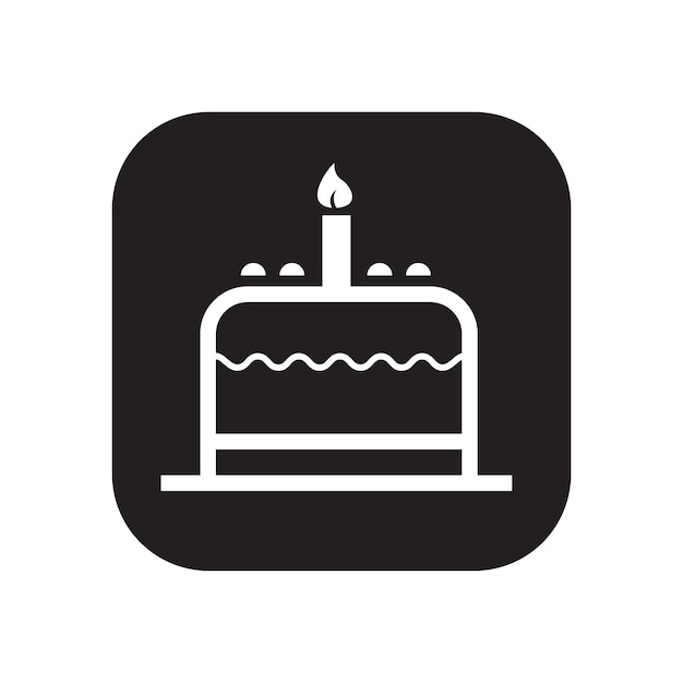 Birthday cake - sessert bakery symbol Royalty Free Vector