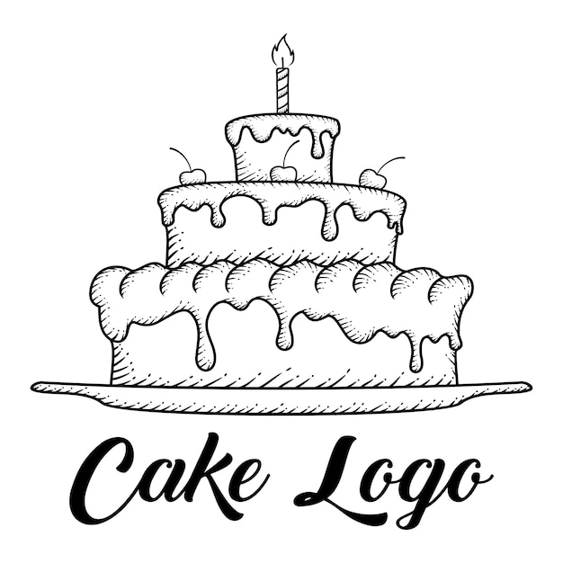 Hand drawn cake