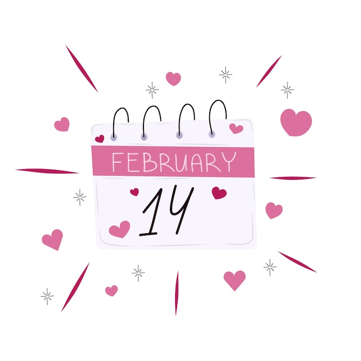 Vector hand drawn calendar illustration on white background