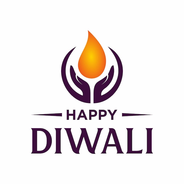 Iscrizione di vernice colorata calligrafica disegnata a mano di happy diwali vector illustration