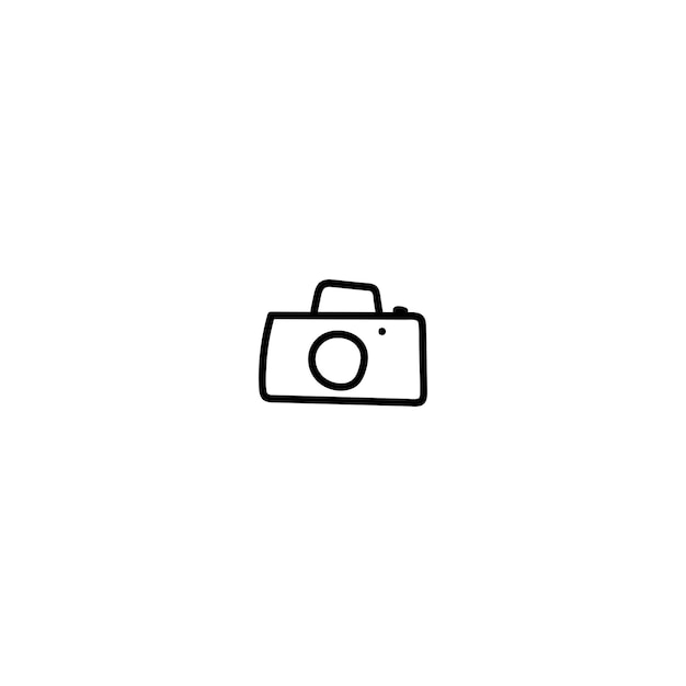 Hand drawn Camera icon simple doodle icon