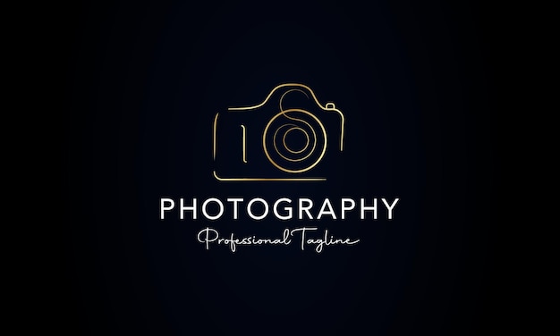 Logo fotografico della fotocamera disegnato a mano.