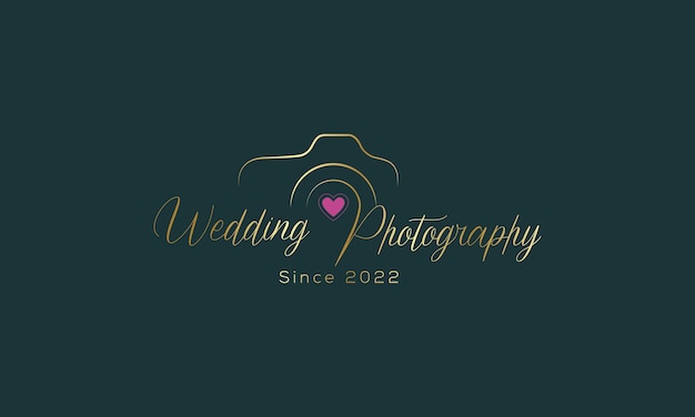 Vector hand-drawn camera photography logo