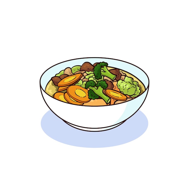 Vector hand drawn capjay food 1