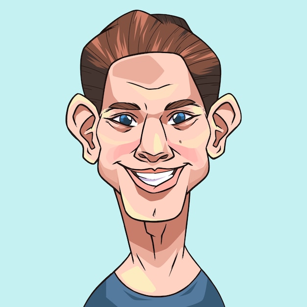 Hand drawn caricature illustration