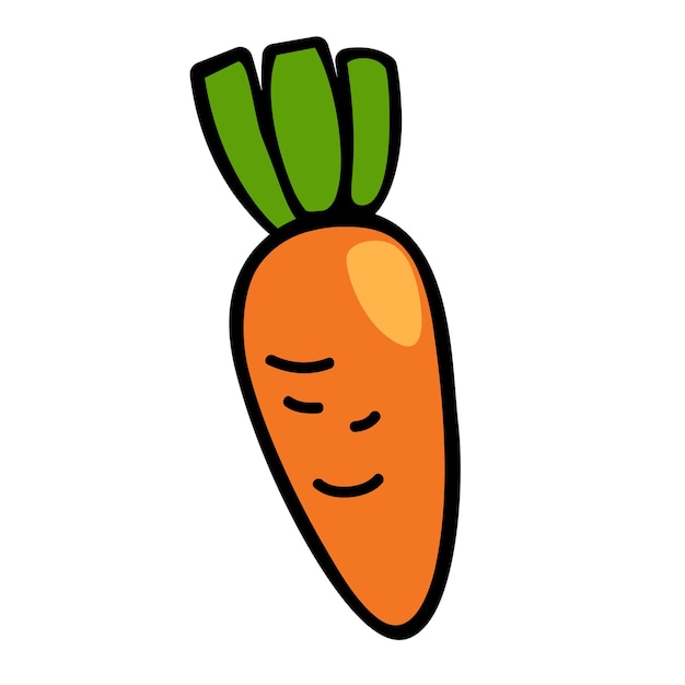 Hand drawn carrot illustration vector