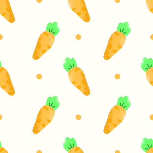 hand drawn carrot seamless pattern