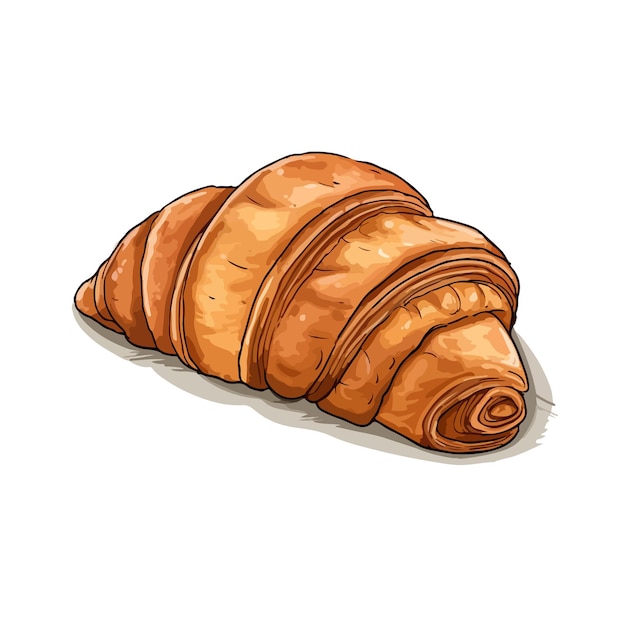 hand drawn cartoon bread illustration