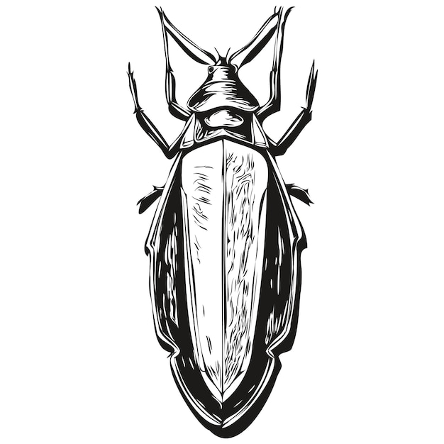 Vector hand drawn cartoon cockroach vector vintage illustration cockroaches