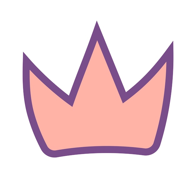 Vector hand drawn cartoon crown vector illustration